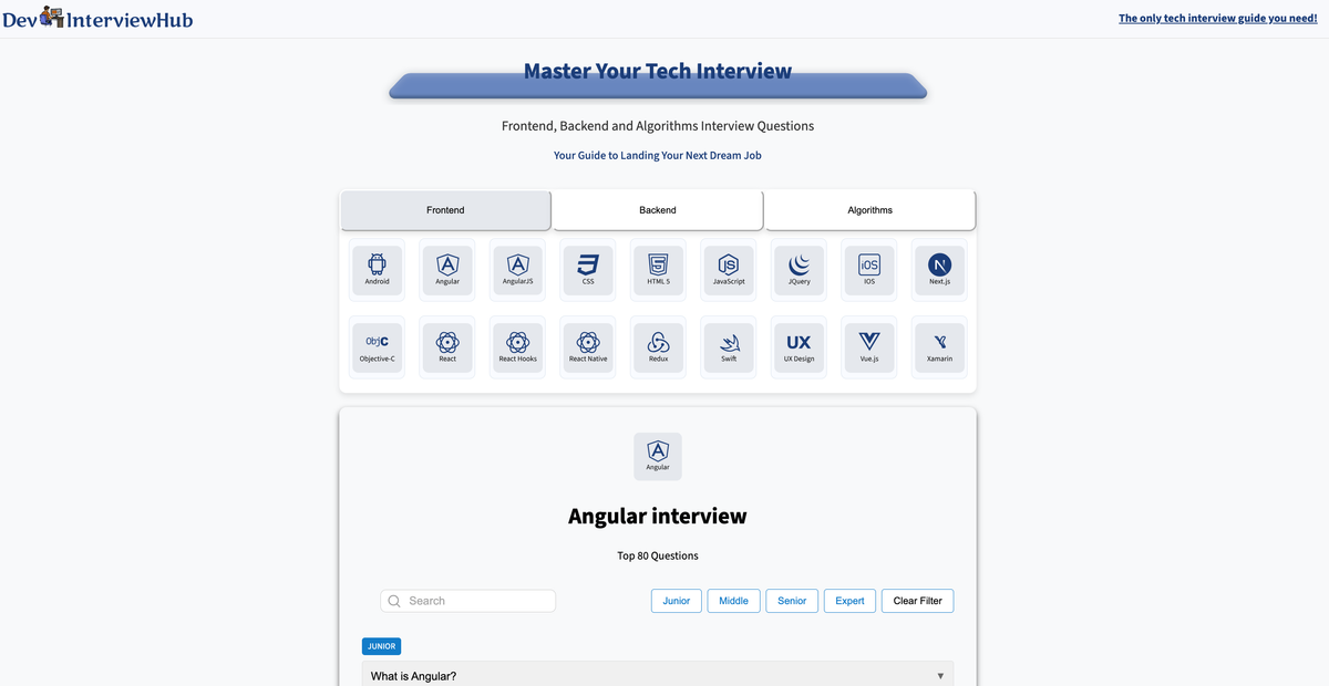 DevInterviewHub